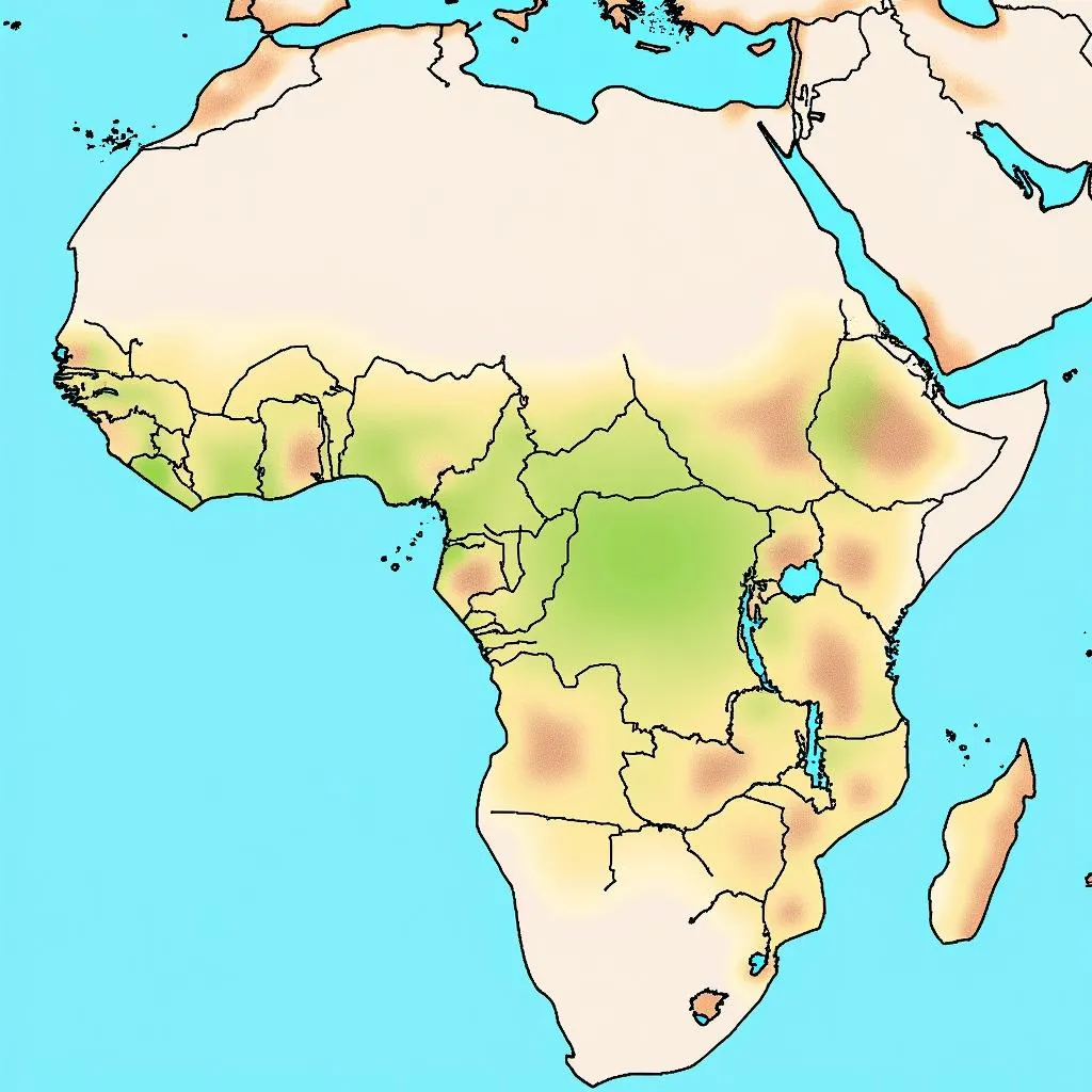 African Great Lakes Location Map