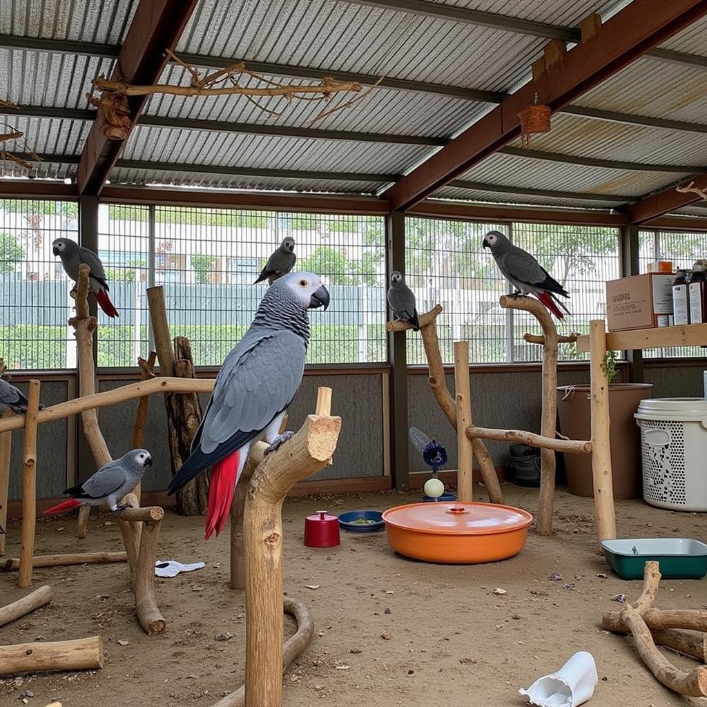 African Grey Breeder Aviary