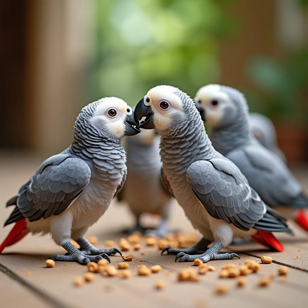 Playful African Grey Chicks