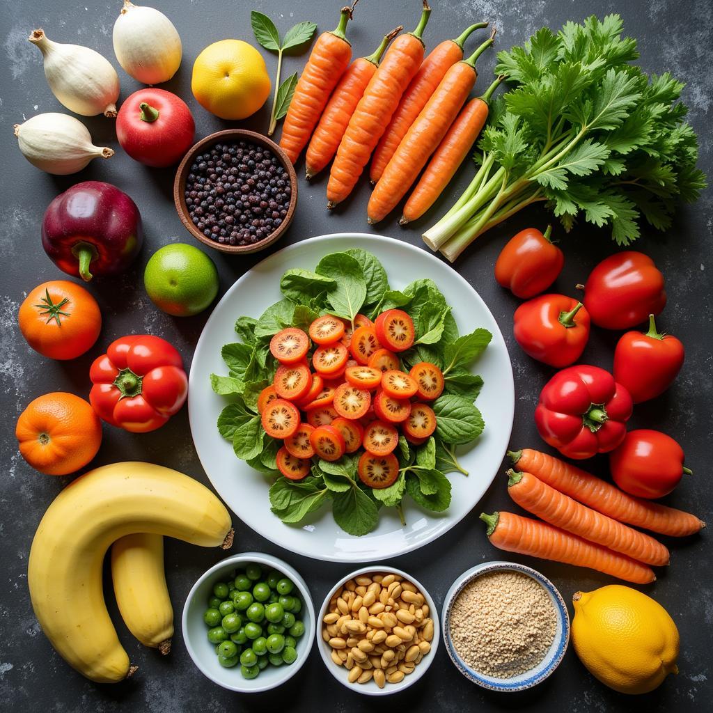 Colorful and Fresh Ingredients for African Grey Parrot Chop