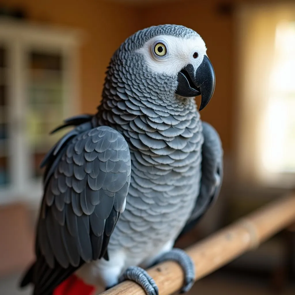 African Grey Parrot in a Loving Home