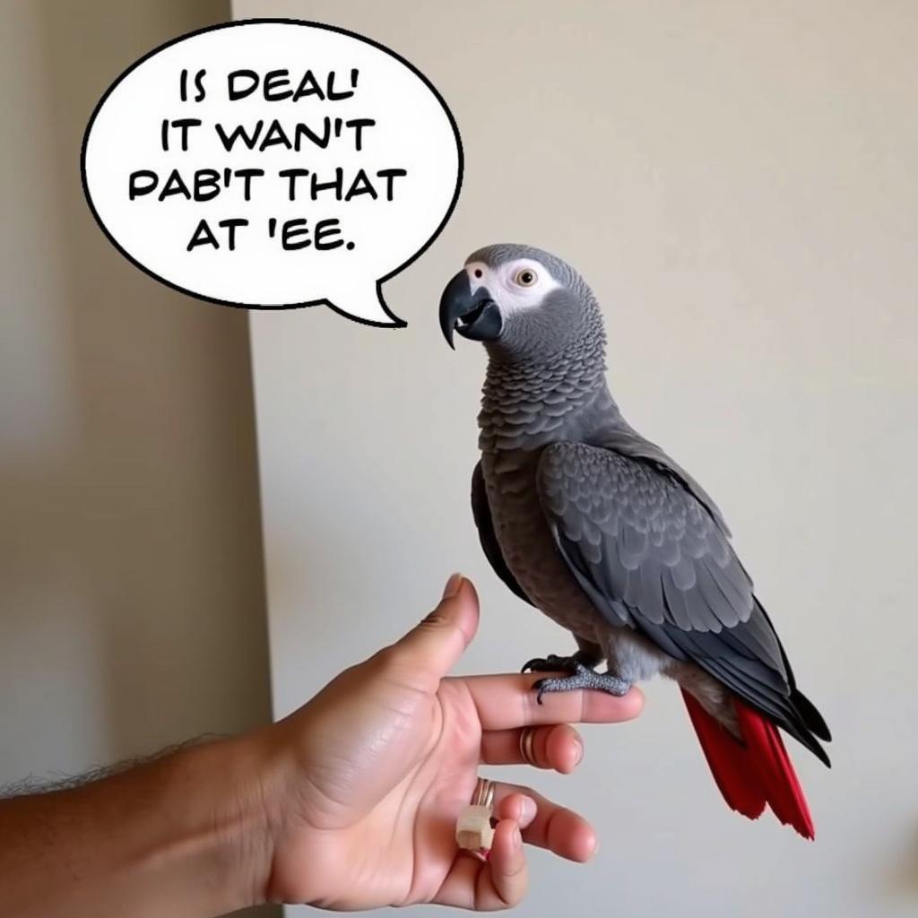 African Grey Macaw Mimicking Human Speech