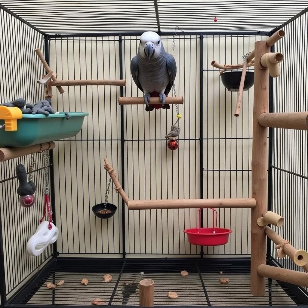 African Grey Parrot cage setup in Kolkata