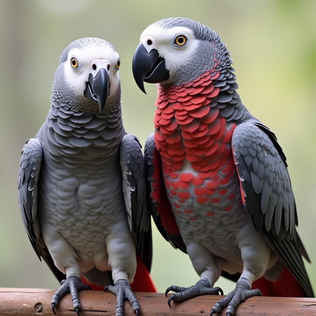 African Grey Parrot Color Variations