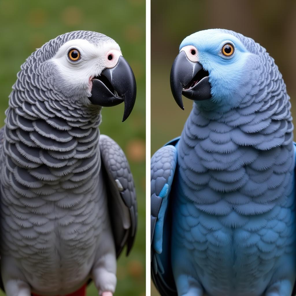 African Grey Parrot Color Mutations