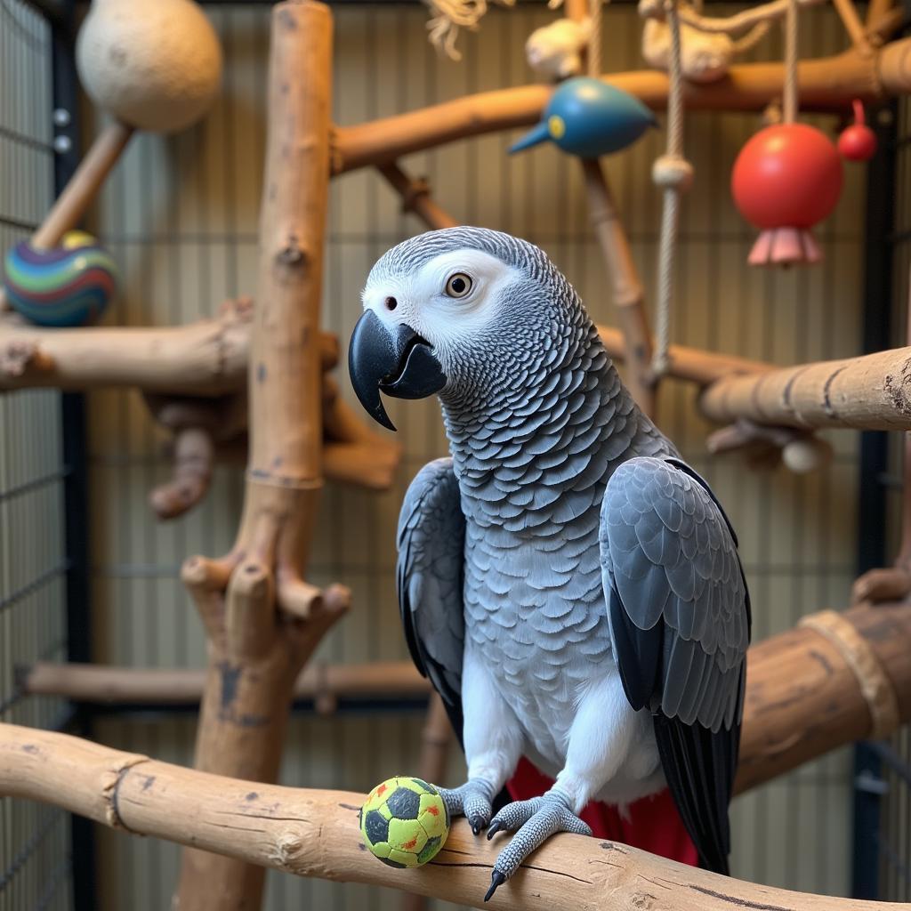 Enriched Environment for African Grey Parrot