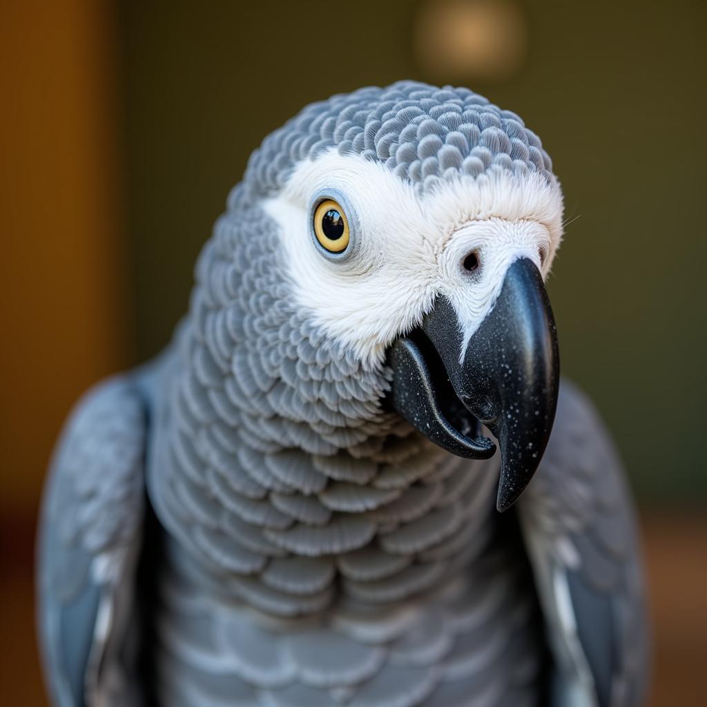 Healthy African Grey Parrot Signs