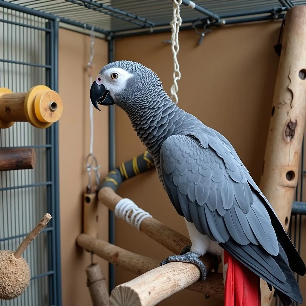 Enrichment for African Grey Parrots