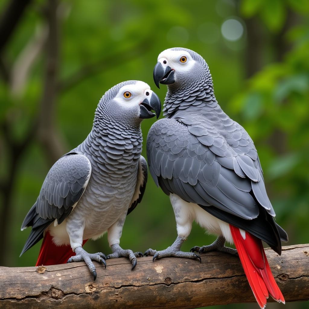 African Grey Parrot in Natural Habitat