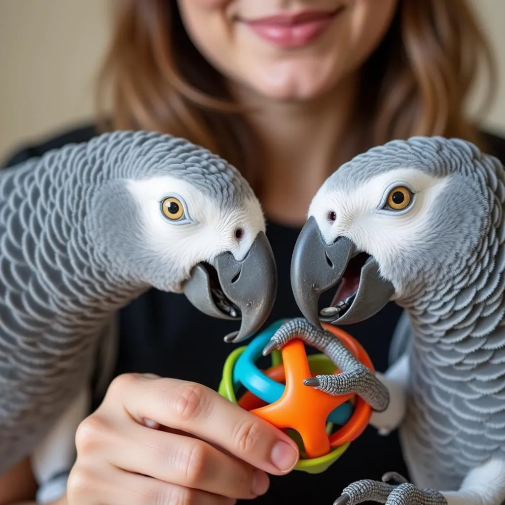 Bonding with a Parrot Through Play