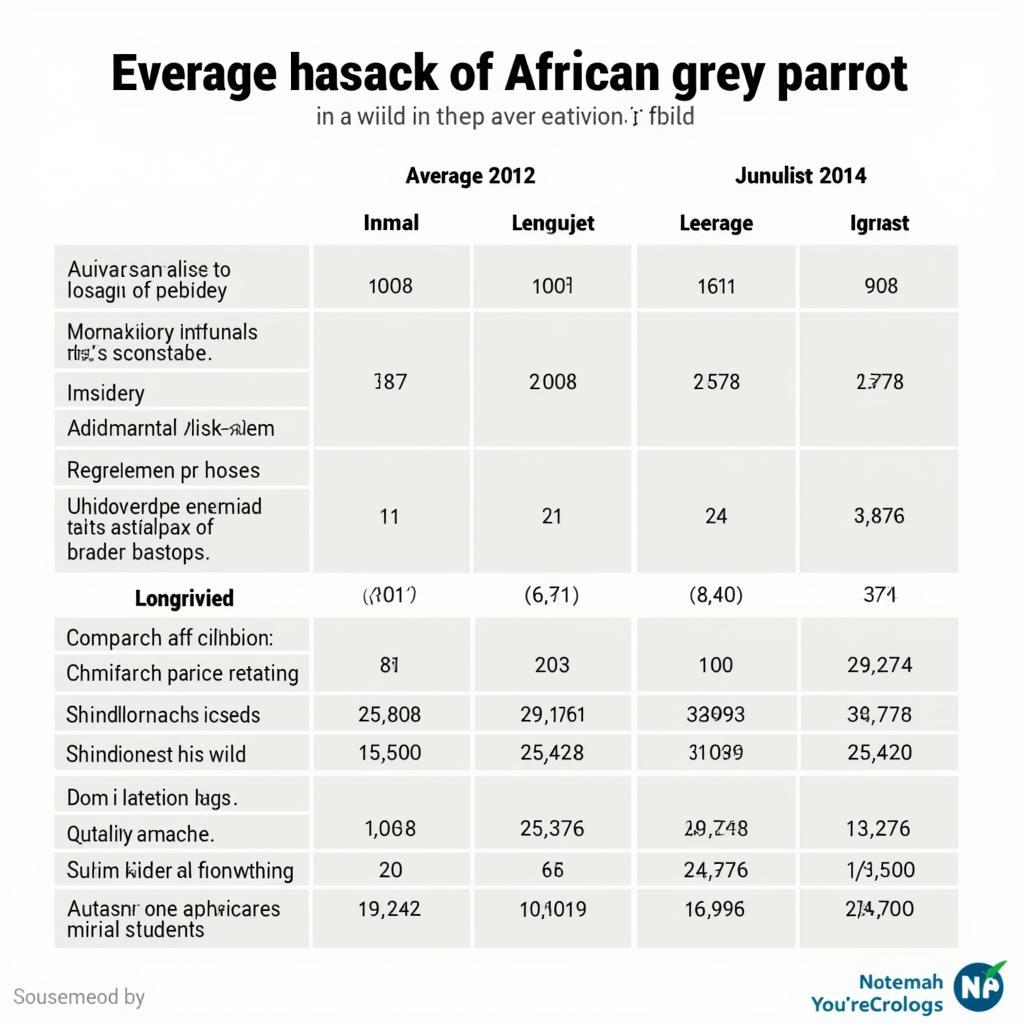 African Grey Parrot Lifespan Comparison Chart