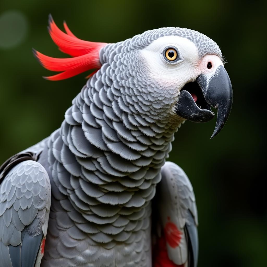 African Grey Parrot Mimicking Human Speech