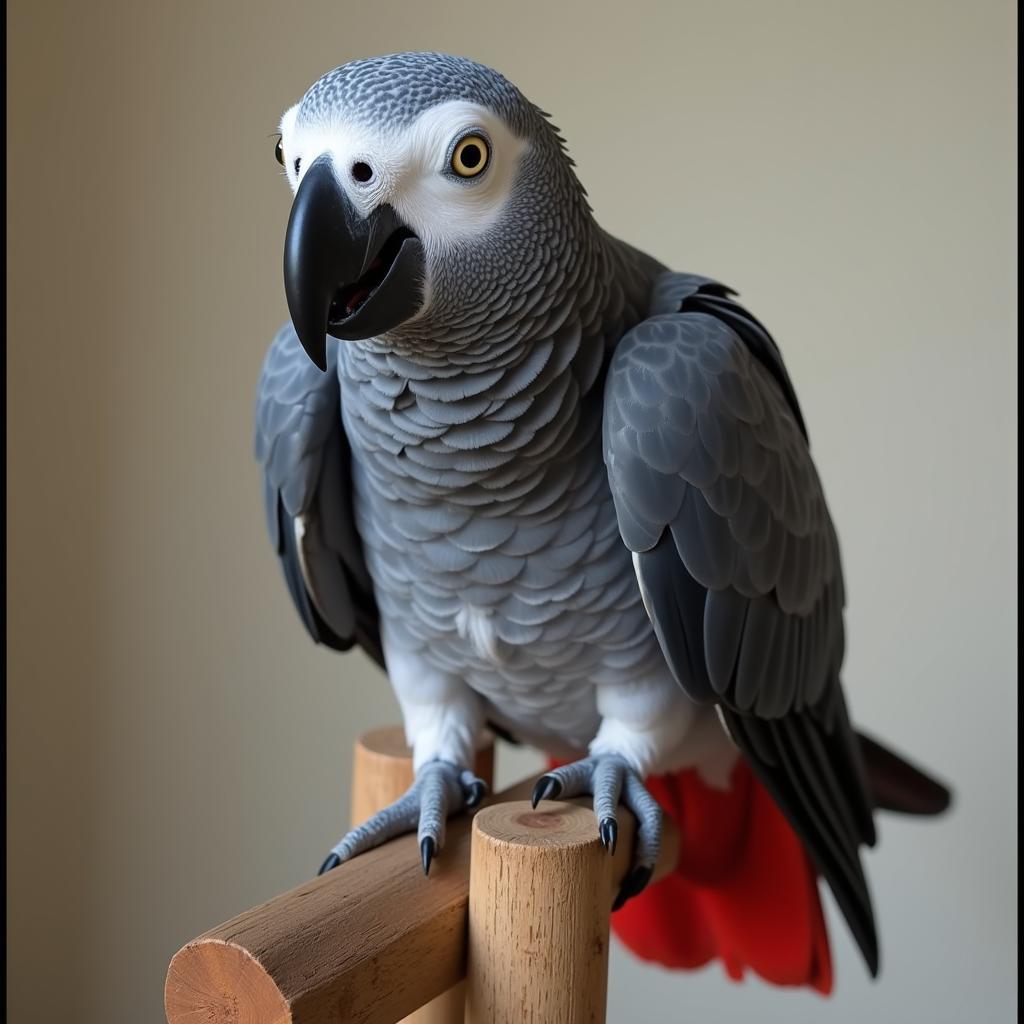 African Grey Parrot Mimicking Speech