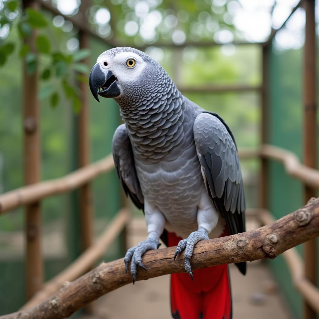 African Grey Parrot at a Breeder in Pune