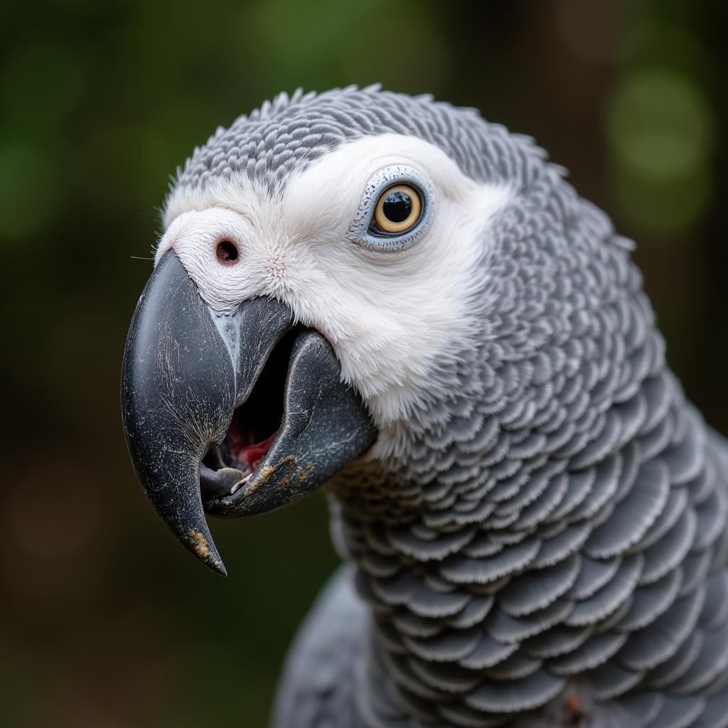 African Grey Parrot Showing Signs of Respiratory Distress