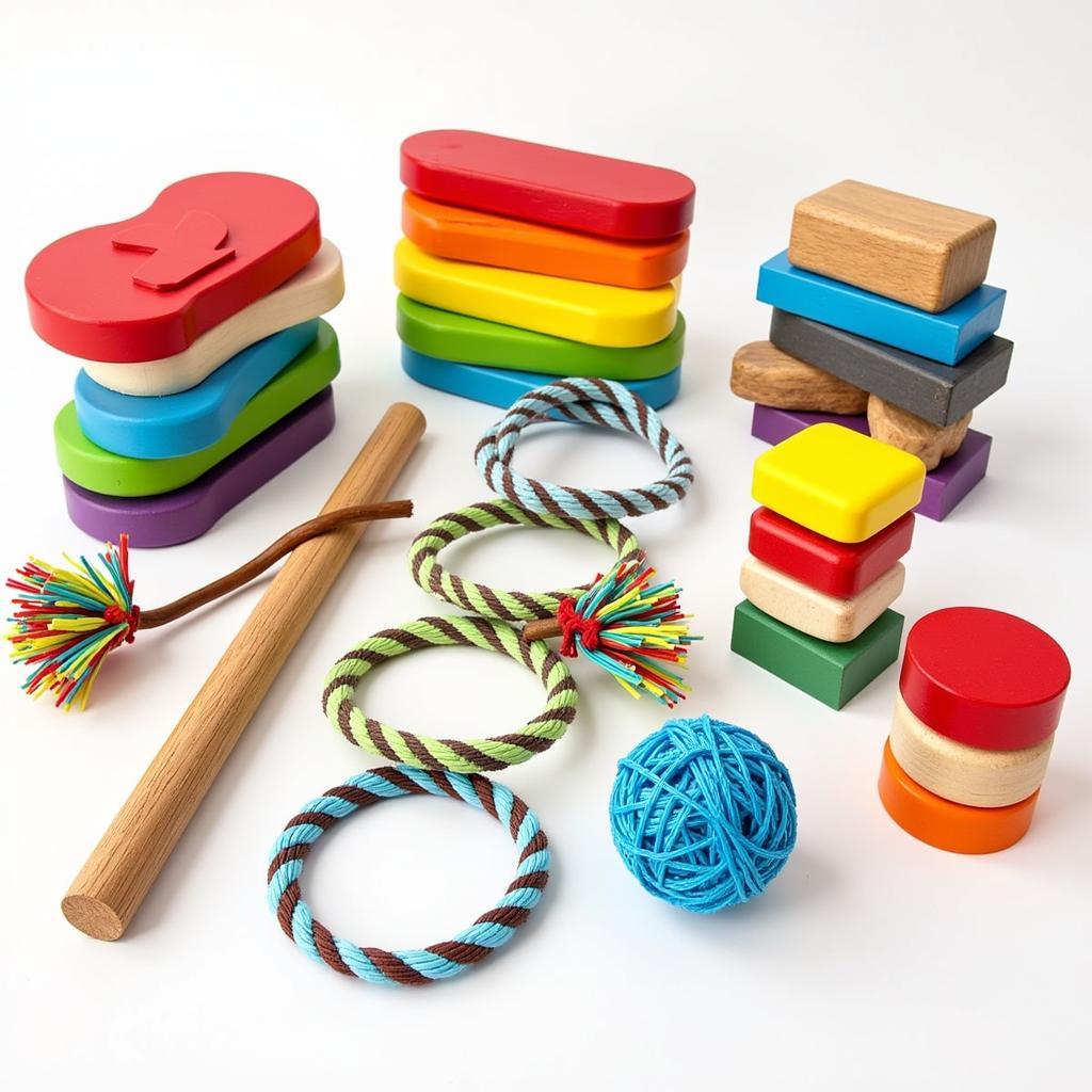 Variety of Bird Toys and Accessories for Enrichment