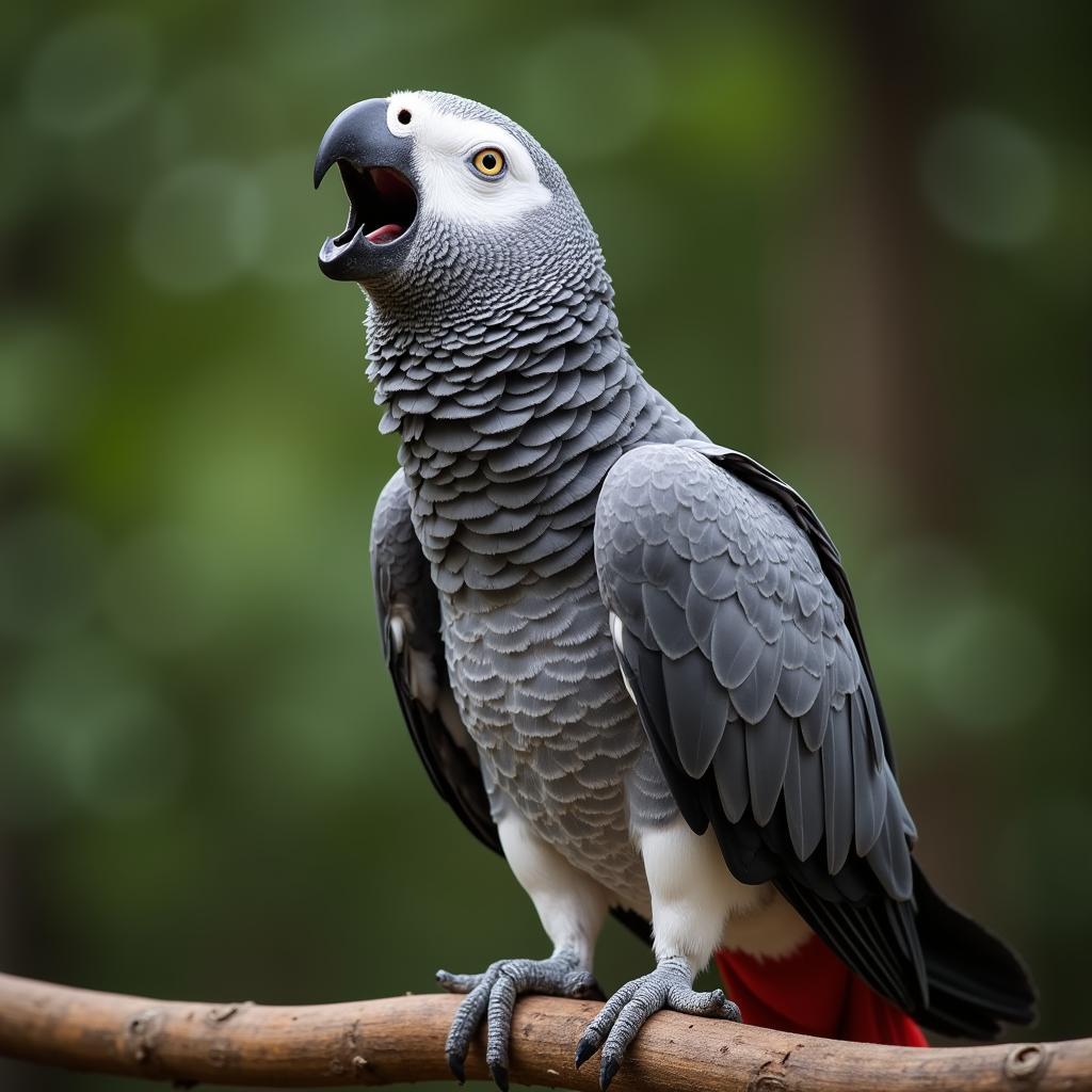 African Grey Parrot Vocalizing