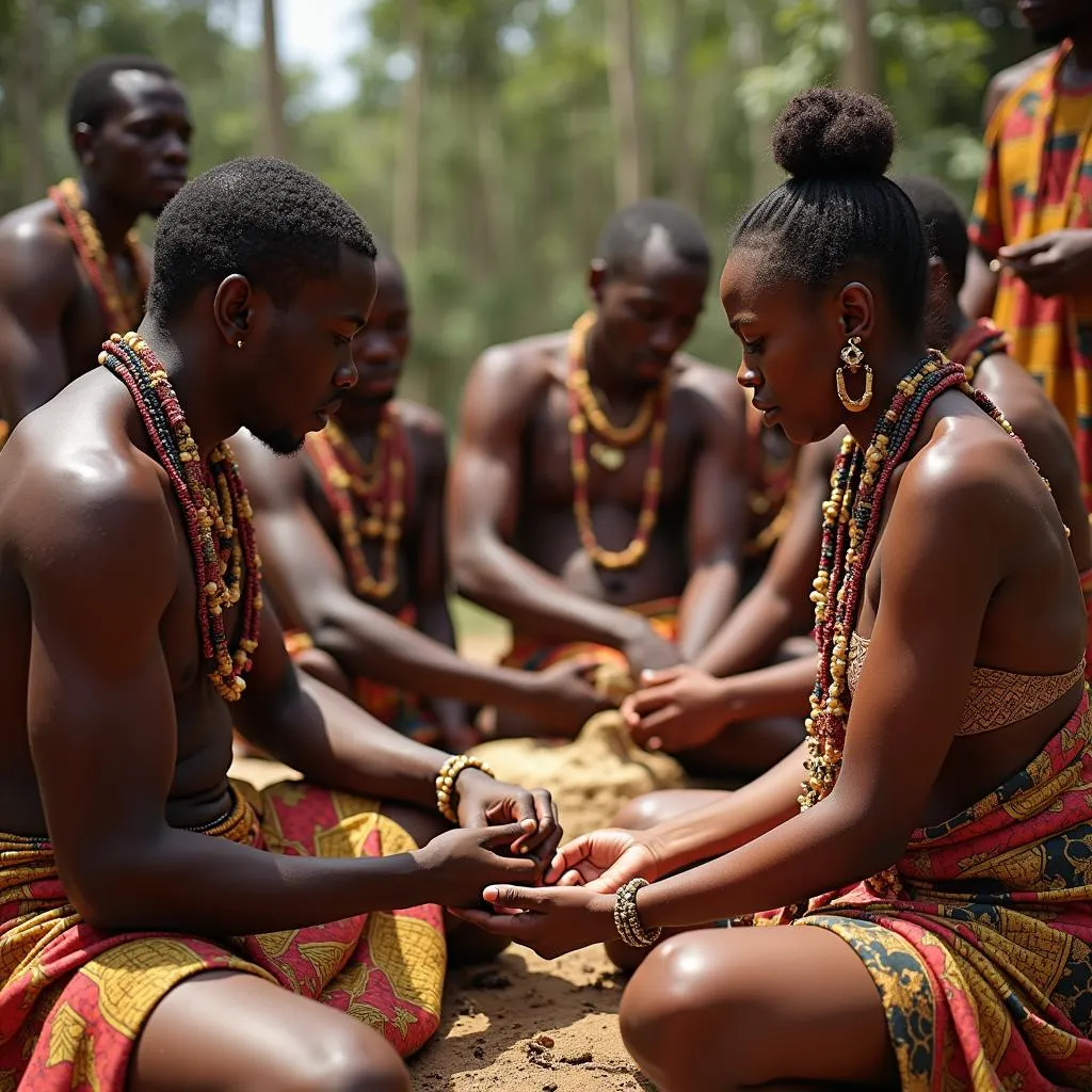 Traditional African group sex ceremony