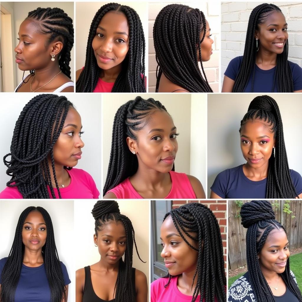 Different African hair braiding styles for women in Richmond VA