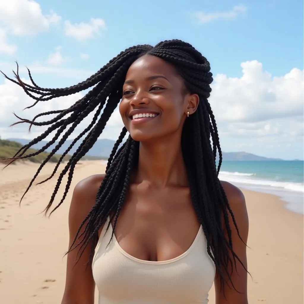 African Hair Braids on the Beach