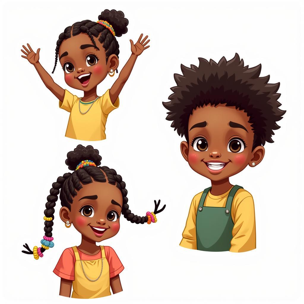 African Hair Clipart: Celebrating Children