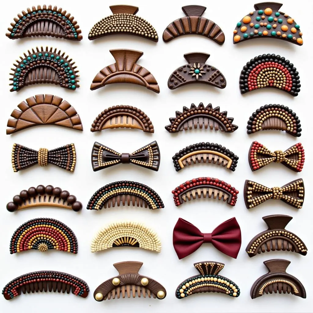 Variety of African Hair Clips