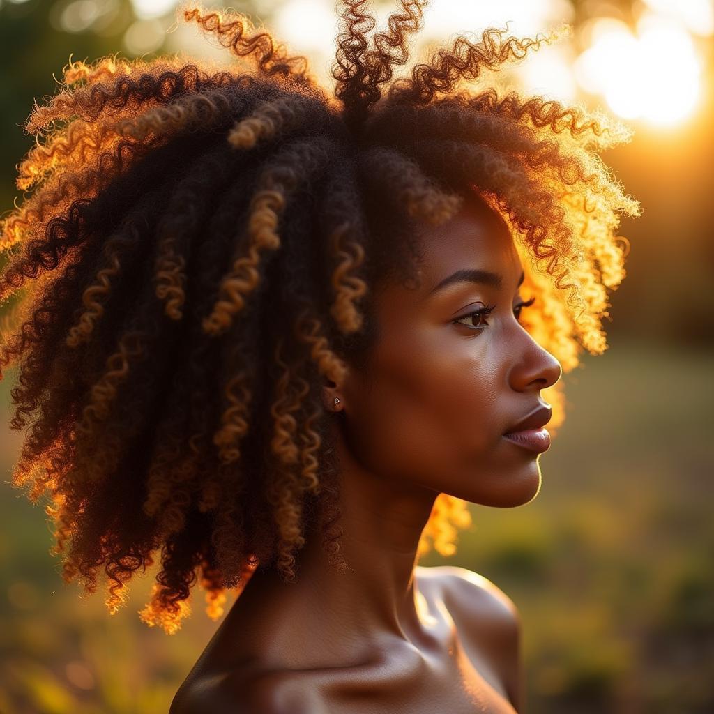 Sun-Kissed Effect on African Hair