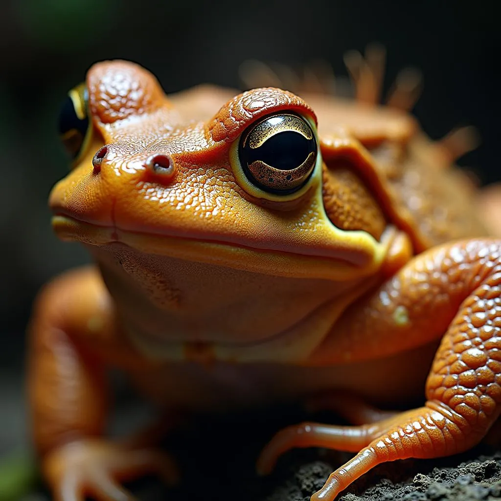 African Hairy Frog with Dermal Papillae