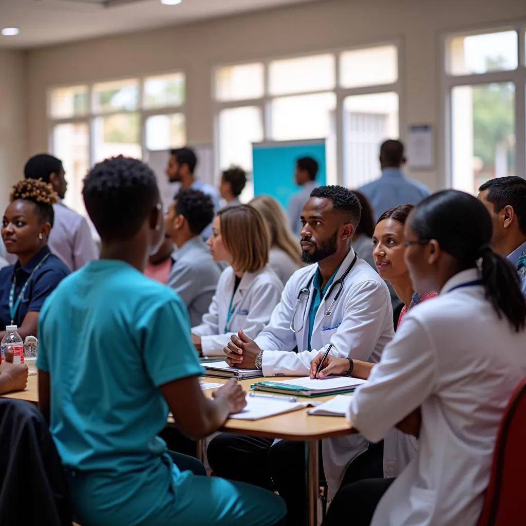 African Healthcare Professionals in a Conference