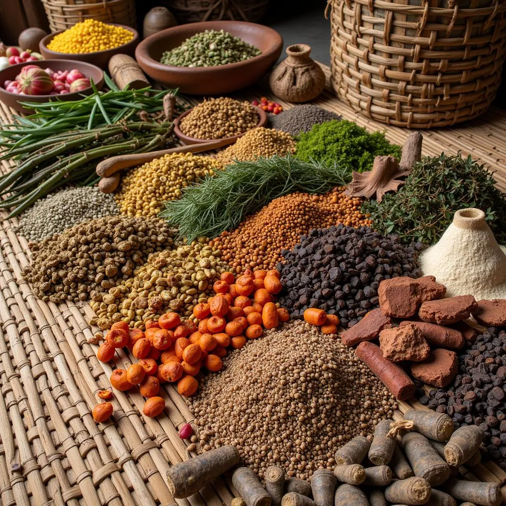 African Herbs and Roots on Display