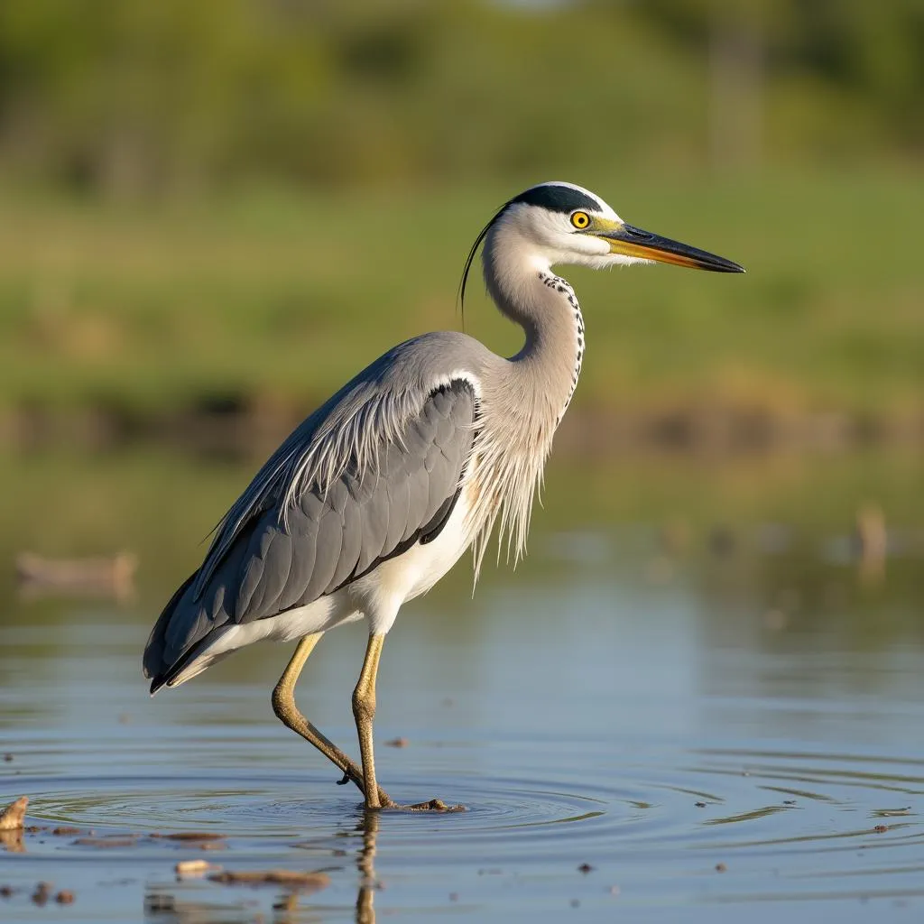 African Heron Hunting