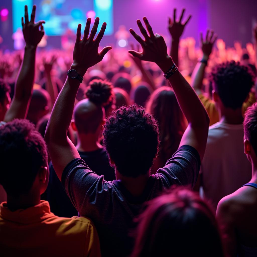 African Hip-hop Fans Enjoying Concert