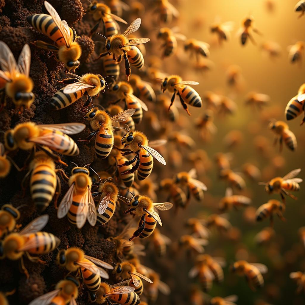 African honey bee swarm