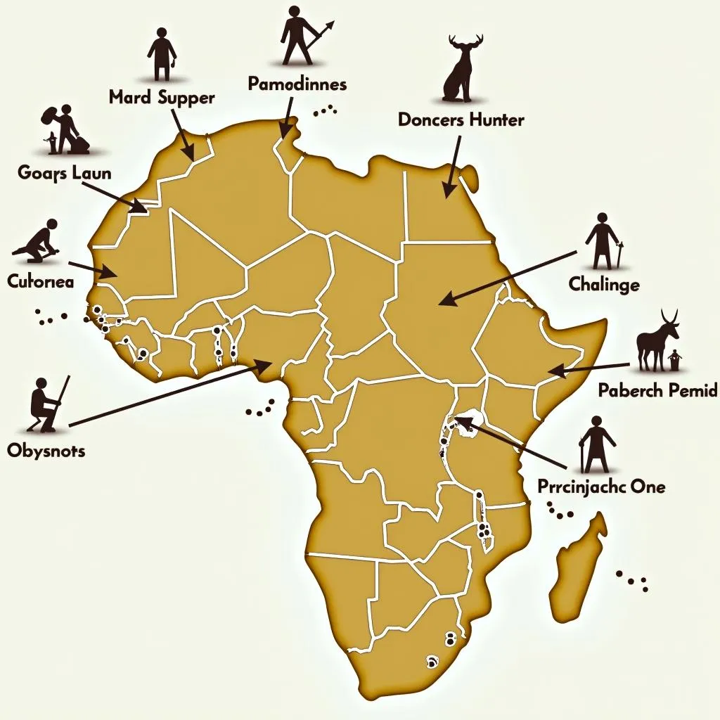 African Hunter-Gatherer Ancestry Map