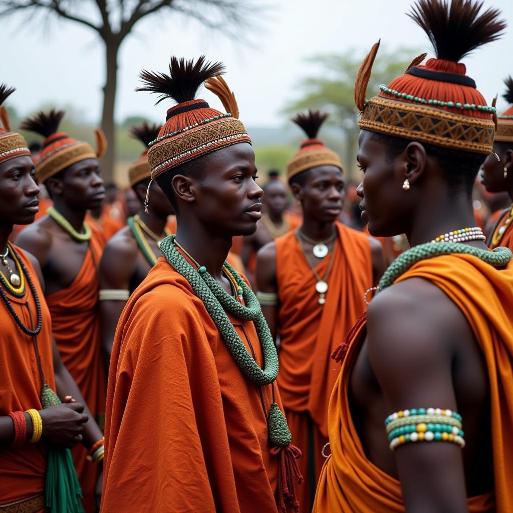 African Hunting Ceremony: Tribal Attire