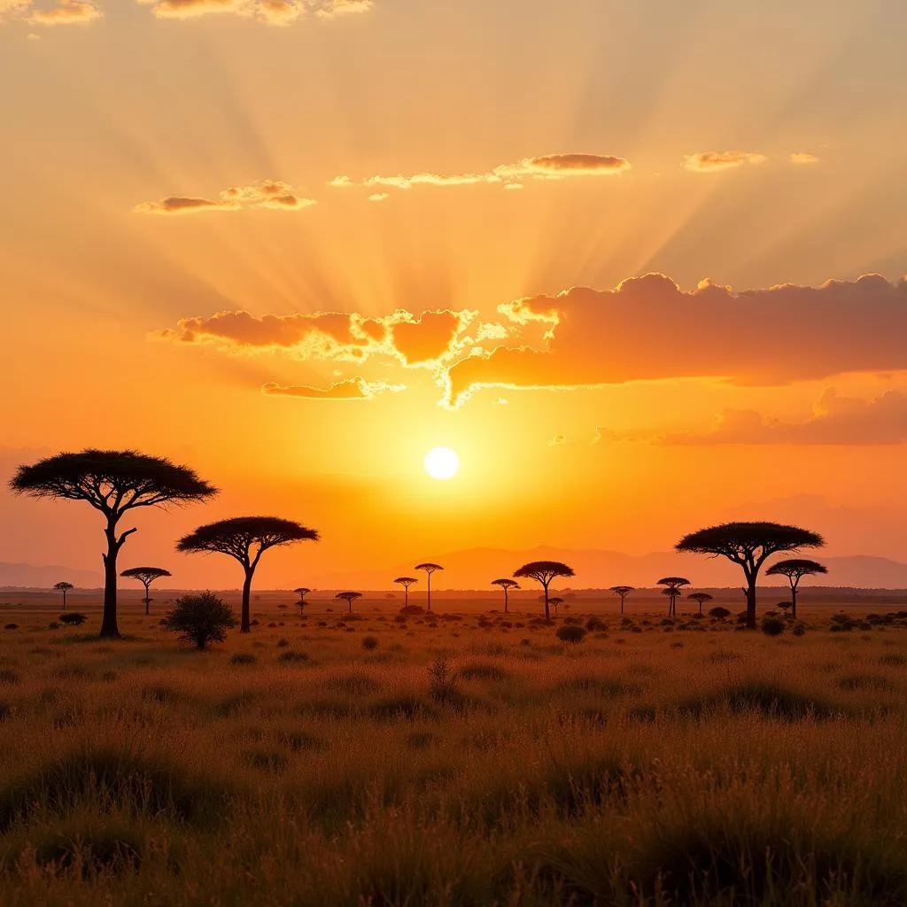 Vast African savanna landscape