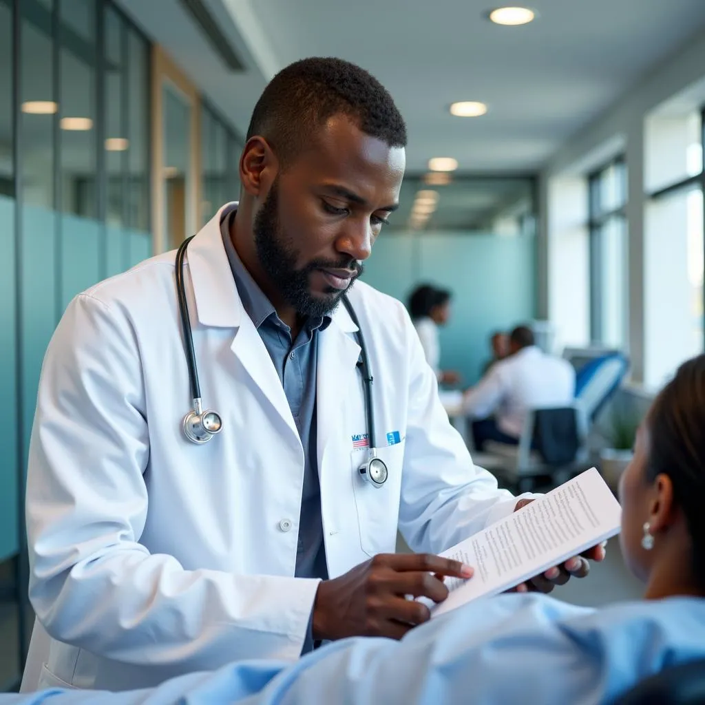 African Immigrant Doctor Working in a US Hospital