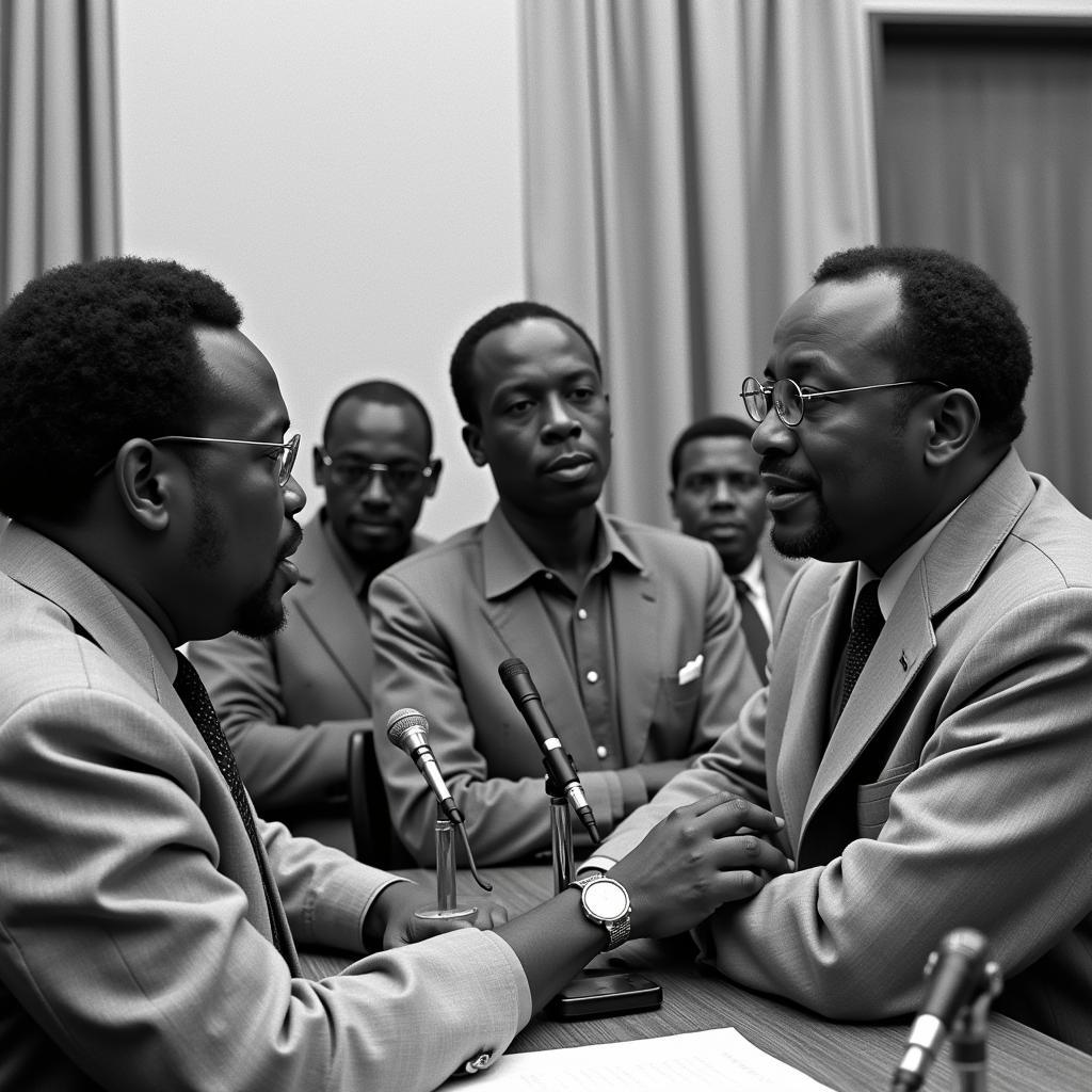 African independence leaders meeting during the 1960s