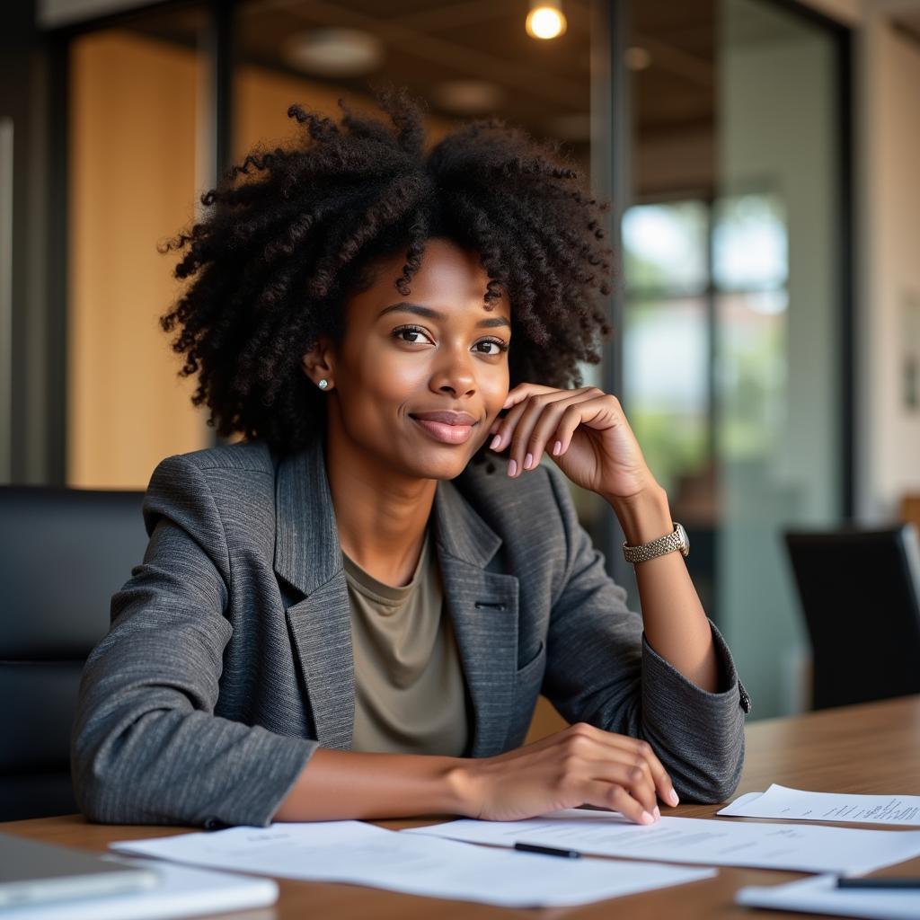 A Successful African Indian Entrepreneur Leading a Business Meeting