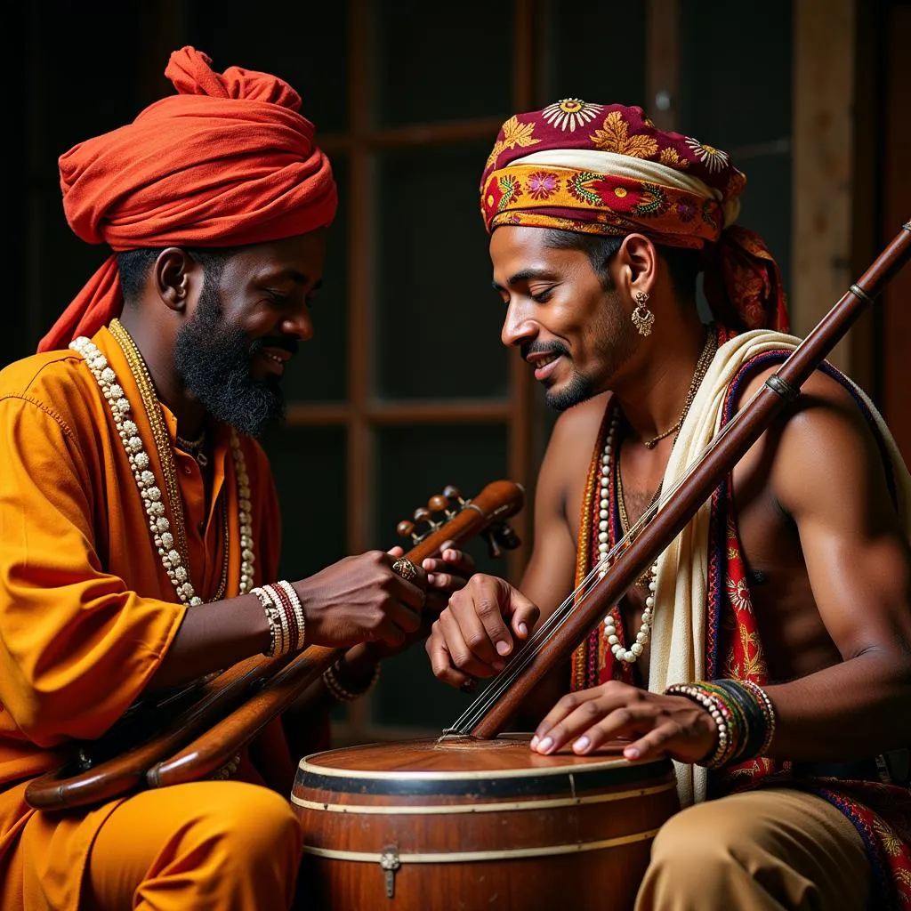 African and Indian Musicians Collaborating