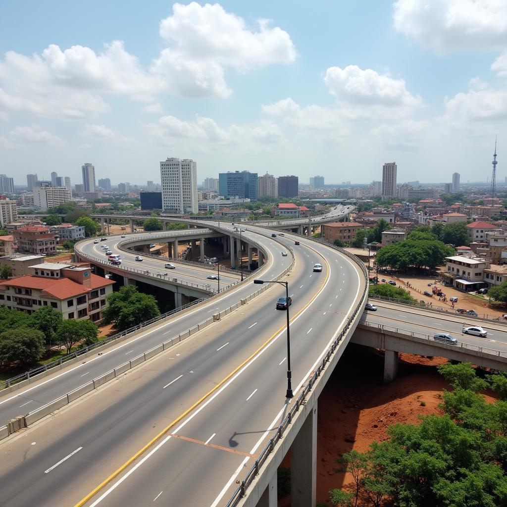 Modern Infrastructure Project in an African City