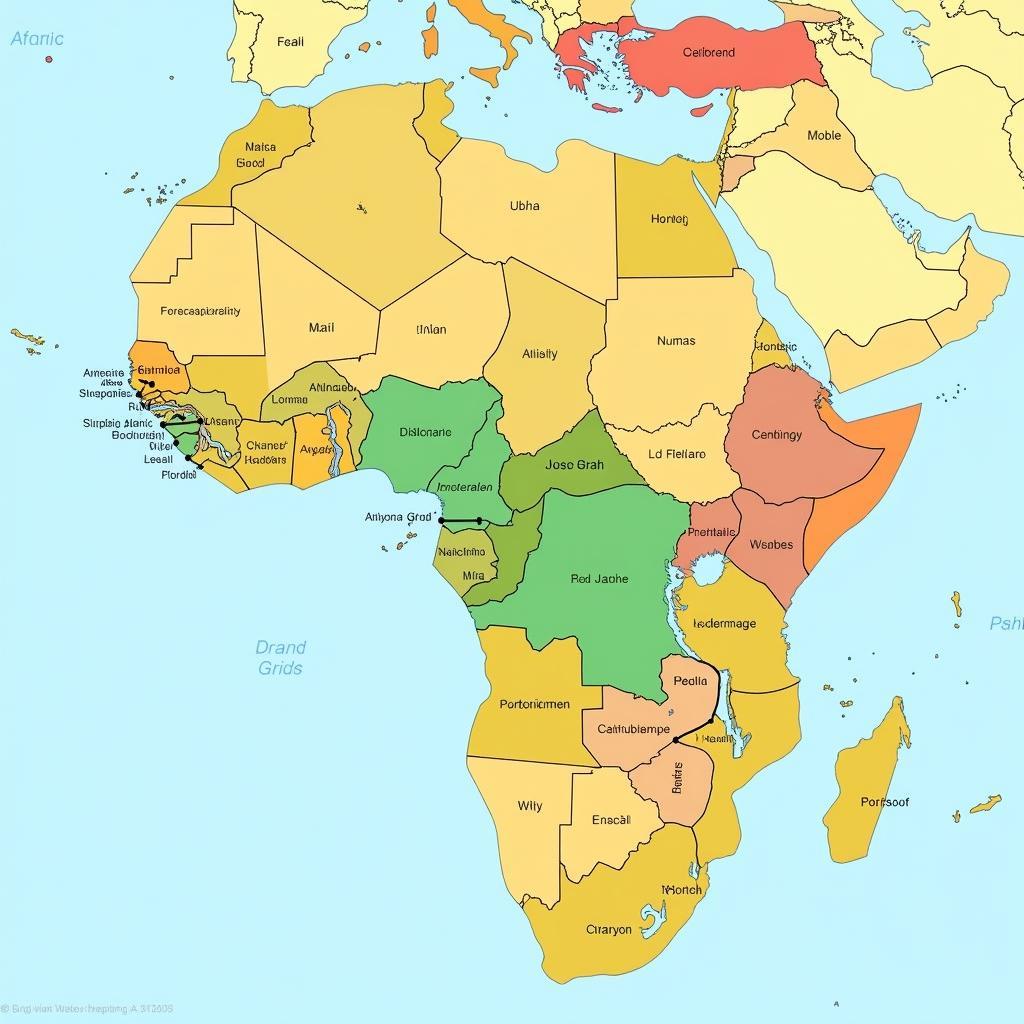 Map of major infrastructure projects in Africa