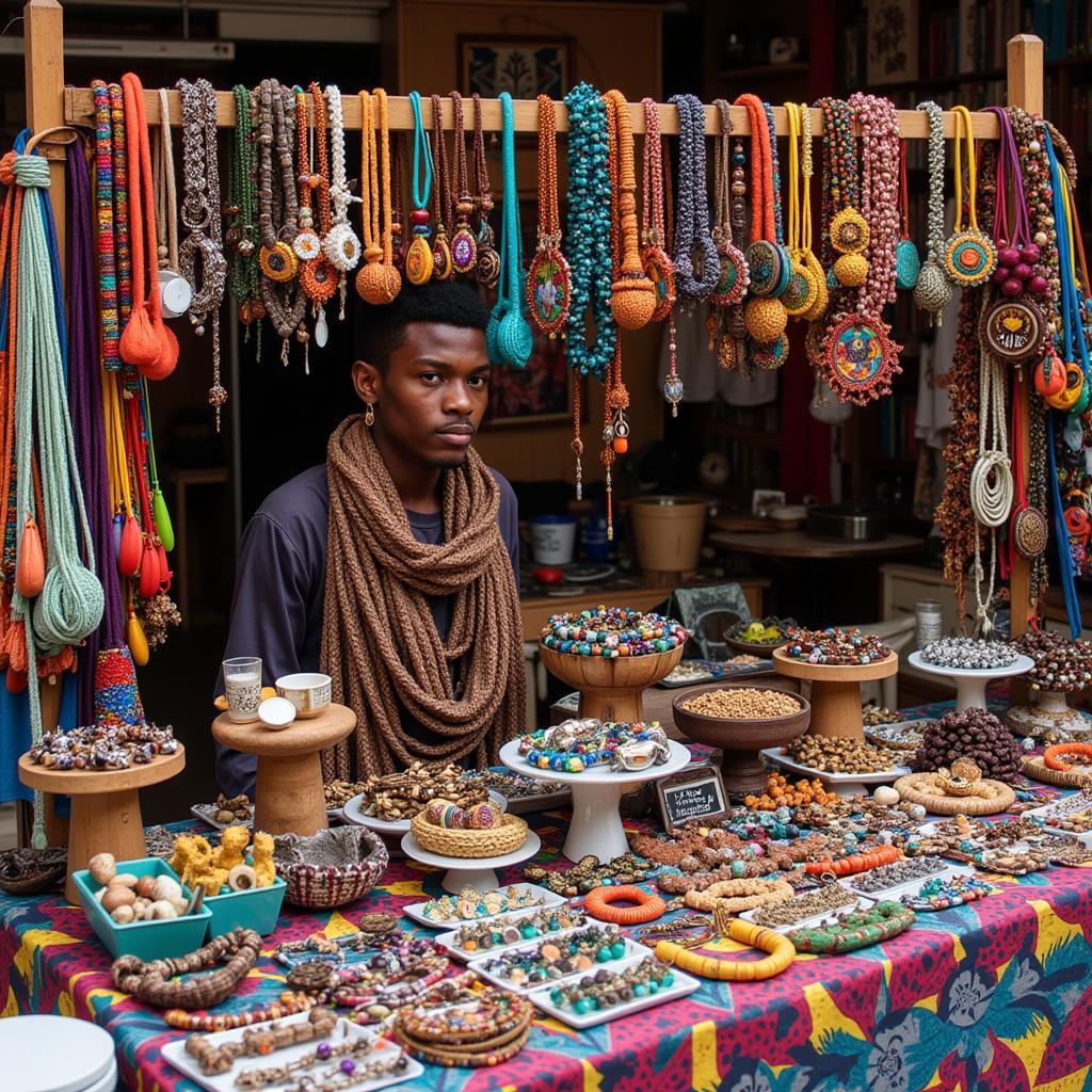 Display of African Inspired Jewelry