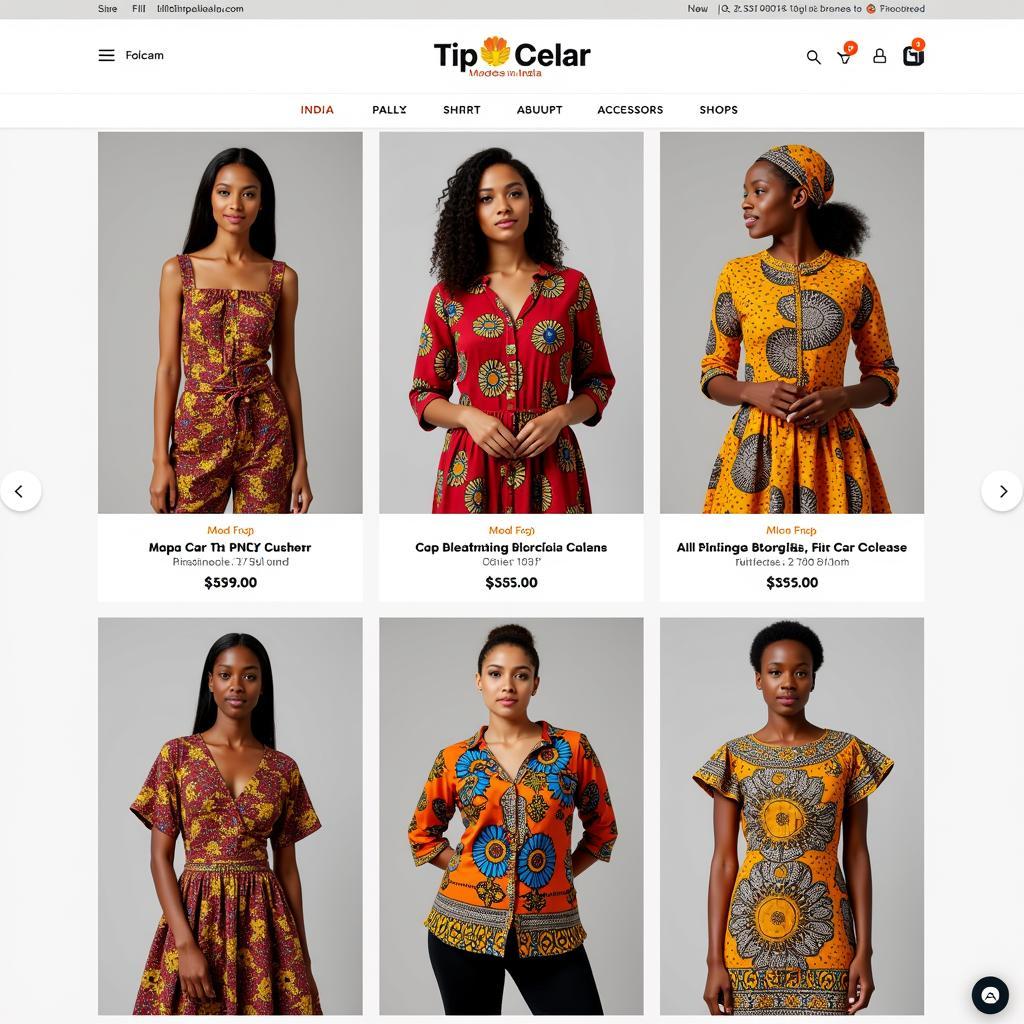 Online Store Selling African Clothing Made in India