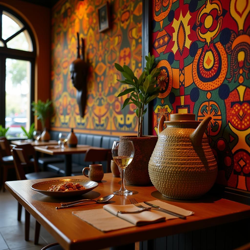 African Inspired Decor in Mumbai Restaurant