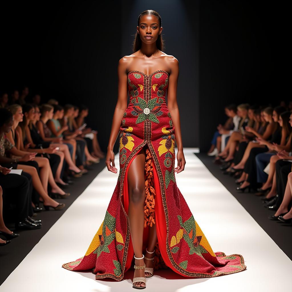 African Inspired Gown at a Fashion Show