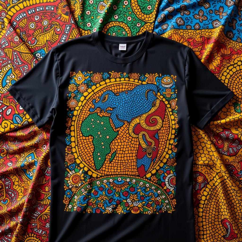 Intricate African-Inspired Patterns on Men's Tees