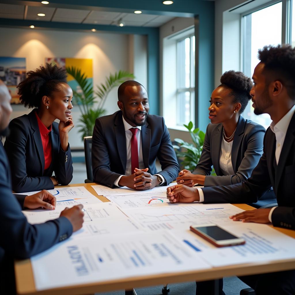 Investment Managers in Africa discussing infrastructure projects