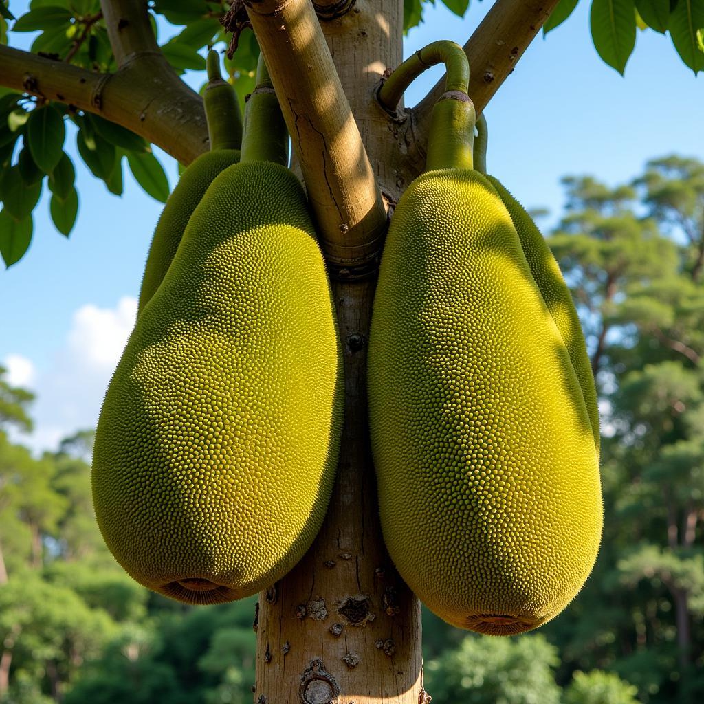 African Jackfruit Tree in Bloom