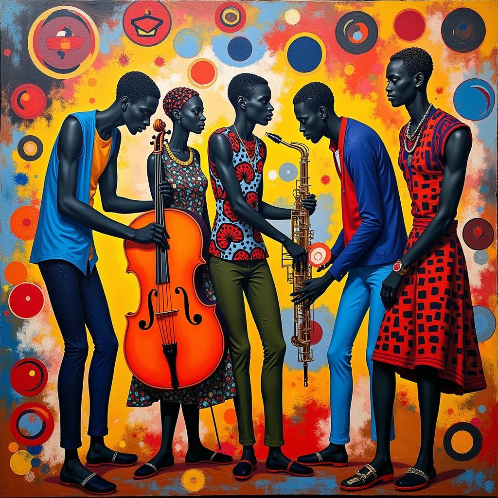 African Jazz Inspired Painting